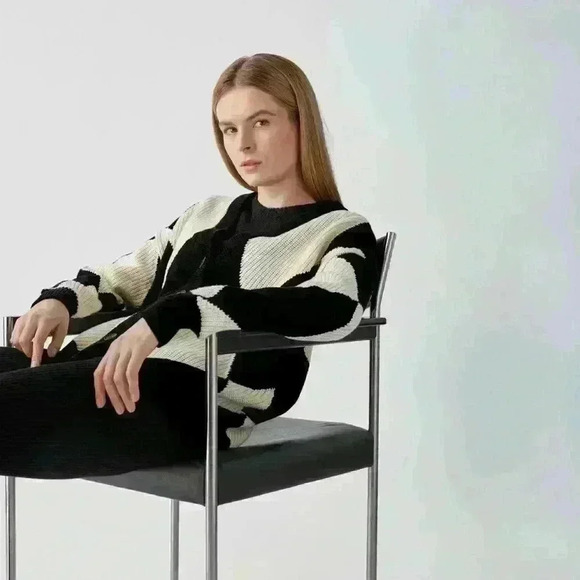 PISTOLA Denim Evelyn Oversized Diamond Cardigan - Picture 4 of 16